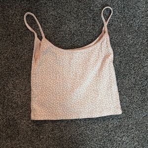 Brandy Melville Cream Fitted Crop Camisole
